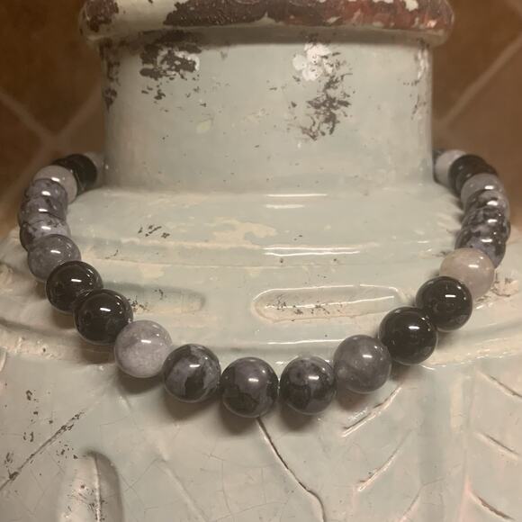 Jay King Necklace Sterling Silver, Black Onyx and Quartz DTR - Picture 2 of 7
